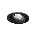 Projecteur encastr� RONY 1.0 - LED rond, multipower, pivotant � la cardan, avec ressorts � pince IP20, noir mat gradable
