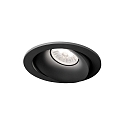Plafonnier encastr� RONY 1.0 � 1 flamme IP20, noir gradable
