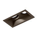 Projecteur encastr� PLANO 2.0 - LED � 2 flammes, pivotant � la cardan, avec ressorts � pince IP20, bronze gradable