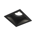Projecteur encastr� PLANO IP44 1.0 - LED � 1 flamme, rigide, avec ressorts � pince IP44 / IP20, mat, noir profond gradable
