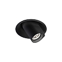 Plafonnier encastr� BLIEK ROUND 1.0 pivotant, rotatif IP20, noir gradable