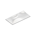 recessed spotlight STRANGE TRIMLESS 2.0 - LED 2 flames, square, flush, cardanic swivelling IP20, mat, traffic white dimmable