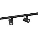 1-Projecteur monophas� SQUBE ON TRACK 1.0 avec adaptateur IP20, noir gradable