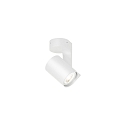 Applique et plafonnier SQUBE ON BASE � 1 flamme, pivotant GU10 IP20, blanche gradable