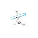Projecteur triphas� SQUBE ON TRACK 1.0 - PAR16 avec adaptateur, pivotant � la cardan GU10 IP20, mat, noir profond gradable