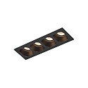 Downlight PIRRO 4.0 4 flammes IP20, noir gradable