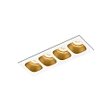 Downlight PIRRO 4.0 4 flammes IP20, or, blanche gradable