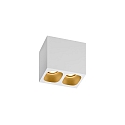 Downlight PIRRO 2.0 à 2 flammes IP20, or, blanche gradable