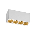 Downlight PIRRO 4.0 4 flammes IP20, or, blanche gradable