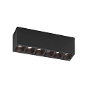 Luminaire de plafond PIRRO 6.0 6 flammes IP20, noir gradable