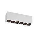Luminaire de plafond PIRRO 6.0 6 flammes IP20, noir, blanche gradable