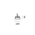 Wever & Ducré ceiling recessed luminaire DEEP PETIT 1.0 - LED rigid, Dim-To-Warm, with wire springs IP20, bronze dimmable