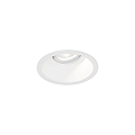 Plafonnier encastr� DEEP ADJUST PETIT 1.0 pivotant � la cardan, avec ressorts � pince IP20, mat, blanc trafic gradable