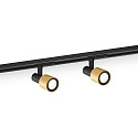 1-Projecteur monophas� SARA ON TRACK 1.0 - PAR16 pivotant � la cardan GU10 IP20, or, mat, noir profond gradable