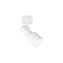 Applique et plafonnier SARA ON BASE 1.0 - PAR16 inclinable GU10 IP20, mat, blanc trafic gradable