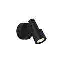 Luminaire mural SARA SNOOZE 1.0 - PAR16 avec interrupteur, pivotant � la cardan GU10 IP20, mat, noir profond gradable