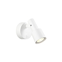 Luminaire mural SARA SNOOZE 1.0 - PAR16 avec interrupteur, pivotant � la cardan GU10 IP20, mat, blanc trafic gradable