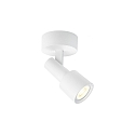 Applique et plafonnier SARA ON BASE 1.1 - PAR16 pivotant � la cardan GU10 IP20, mat, blanc trafic gradable