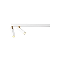 LED Ceiling luminaire MICK 2.0, 2 flames, 45cm, 2x7W 3000K, CRi >90, dimmable, white gold