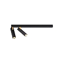 LED Ceiling luminaire MICK 2.0, 2 flames, 45cm, 2x7W 3000K, CRi >90, dimmable, black gold