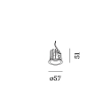Wever & Ducr� Plafonnier encastr� DEEP BIJOU  1.0 rigide, avec ressorts � lames IP20, bronze gradable