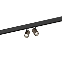 Projecteur sur rail CENO ON STREX 2.0 à 2 flammes, avec adaptateur IP20, bronze, noir mat 