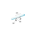 Wever & Ducré Halogène sur rail CENO 2.0 ON STREX 48V TRACK - DALI pour VDU, contrôlable par DALI, pivotant à la cardan IP20, mat