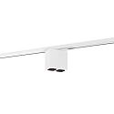 1-Projecteur monophasé PIRRO SPOT ON TRACK 2.0 à 2 flammes, adaptateur monophasé inclus IP20, noir mat, blanc mat gradable