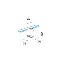 Wever & Ducré 1-Projecteur monophasé PIRRO SPOT ON TRACK 2.0 à 2 flammes, adaptateur monophasé inclus IP20, or, noir mat gradable