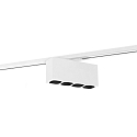 1-Projecteur monophasé PIRRO SPOT ON TRACK 4.0 4 flammes, adaptateur monophasé inclus IP20, noir mat, blanc mat gradable