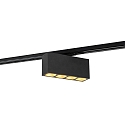 1-Projecteur monophasé PIRRO SPOT ON TRACK 4.0 4 flammes, adaptateur monophasé inclus IP20, or, noir mat gradable