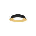 LED Wall /Ceiling luminaire TOWNA 1.0, IP44, Ø 25.4cm, 2700K, dimmable, black gold