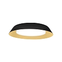 LED Wall /Ceiling luminaire TOWNA 2.0, IP44, Ø 37.1cm, 3000K, dimmable, black gold
