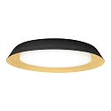 LED Wall /Ceiling luminaire TOWNA 2.0, IP44, Ø 46.1cm, 2700K, dimmable, black gold