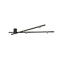 Luminaire de plafond TRACE SPIN 1.0 Bas, 4 flammes, avec bras articul� IP20, champagne, mat, noir profond gradable