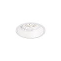 recessed spotlight DEEP 1.0 1 flame, rigid, with wire springs IP20, mat, traffic white dimmable