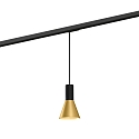Luminaire à suspension monophasé ODREY ON TRACK 1.3 adaptateur monophasé inclus GU10 IP20, or, noir mat