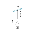 Wever & Ducré 1-phase pendant luminaire ODREY ON TRACK 1.3 incl. 1-phase adapter GU10 IP20, white matt