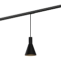 Luminaire à suspension monophasé ODREY ON TRACK 1.4 adaptateur monophasé inclus GU10 IP20, noir mat