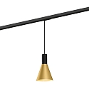Luminaire à suspension monophasé ODREY ON TRACK 1.4 adaptateur monophasé inclus GU10 IP20, or, noir mat