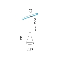 Wever & Ducré Luminaire à suspension monophasé ODREY ON TRACK 1.4 adaptateur monophasé inclus GU10 IP20, or, noir mat