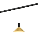 Luminaire à suspension monophasé ODREY ON TRACK 1.6 adaptateur monophasé inclus GU10 IP20, or, noir mat