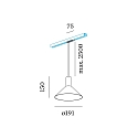 Wever & Ducré 1-phase pendant luminaire ODREY ON TRACK 1.6 incl. 1-phase adapter GU10 IP20, gold, black matt