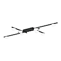 Luminaire de plafond PERLEZ GRID 1.0 8 flammes IP20, noir mat gradable