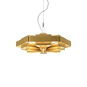 Pendant luminaire J.J.W. 04, shade Ø 56cm / height 20cm, 6x E27, aluminum, gold