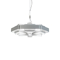 Pendant luminaire J.J.W. 04, shade Ø 56cm / height 20cm, 6x E27, aluminum, silver