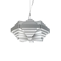 Wever & Ducré Pendant luminaire J.J.W. 042, shade Ø 56cm / height 33cm, 6x E27, aluminum, silver