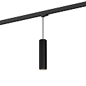 Luminaire suspendu triphas� HEXO ON TRACK 3.0 - PAR16 angulaire, langue, avec adaptateur GU10 IP20, mat, noir profond gradable