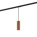 1- Luminaire � suspension monophas� RAY ON TRACK 2.0 - PAR16 cylindrique, court, avec adaptateur GU10 IP20, cuivre gradable
