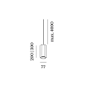 Wever & Ducr� LED Pendant luminaire HEXO MULTI 3.0, 6W 2700K, CRi >90, without canopy, gold
